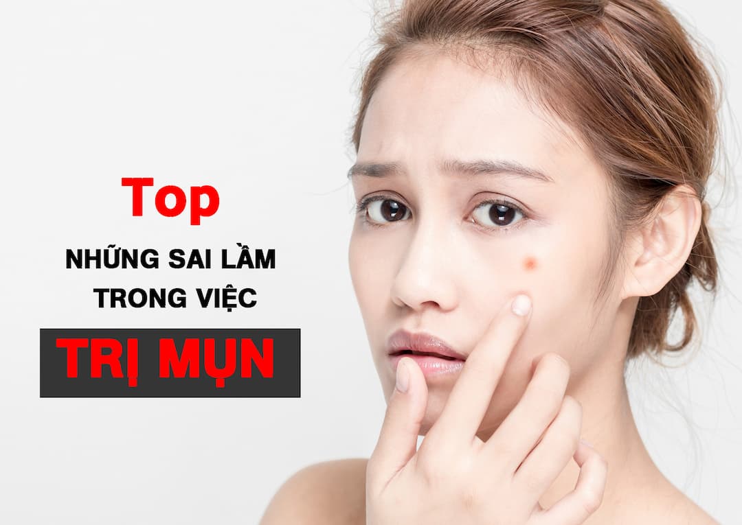 Thường xuyên dùng tay để nặn mụn